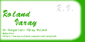 roland varay business card