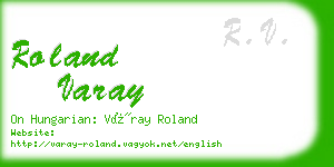 roland varay business card